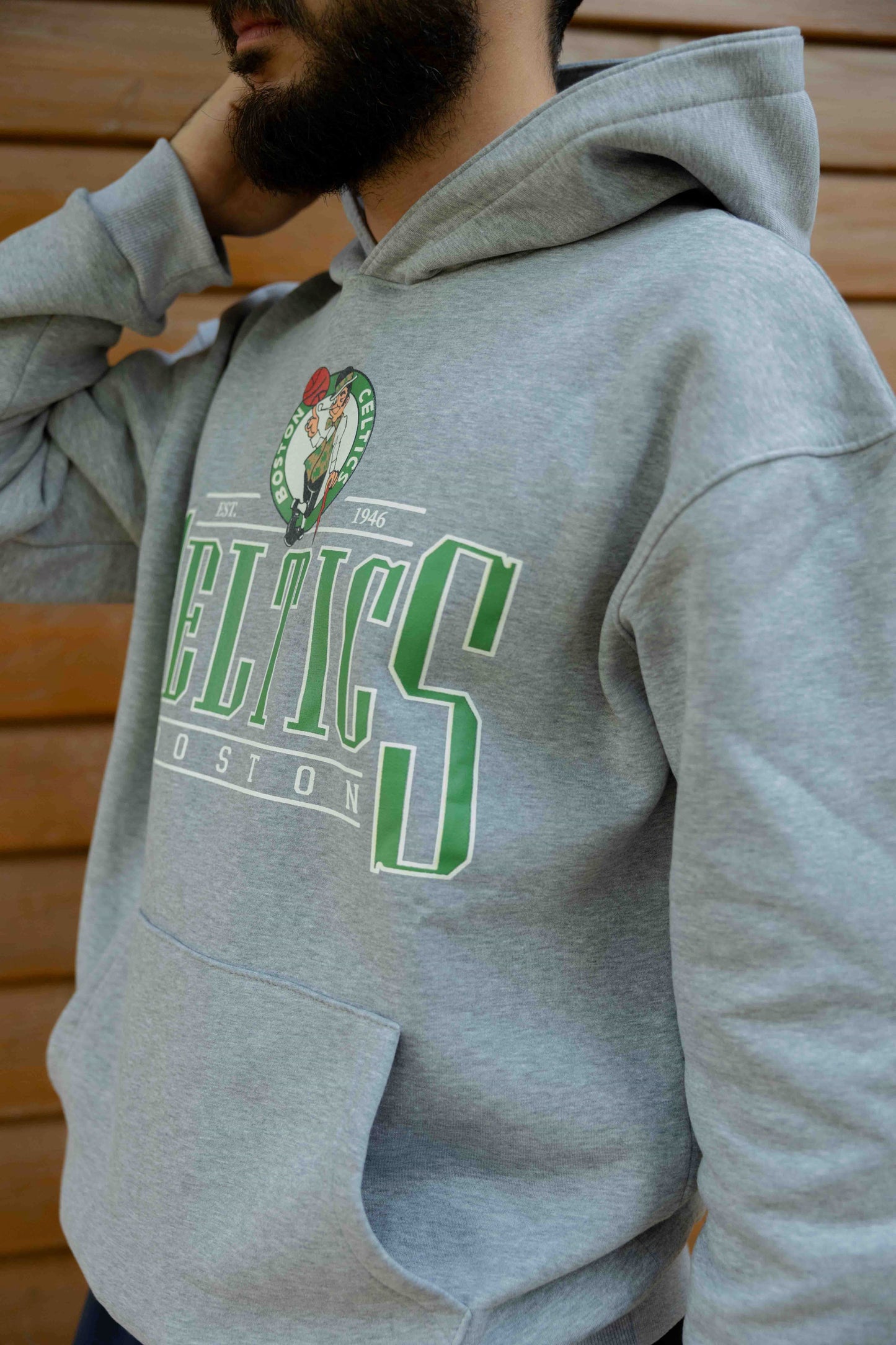 Boston Celtics - Snow Grey  Relaxed fit - print & emboidery